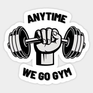 Anytime Fitness | Anytime We Go Gym Dumbbell Logo Sticker